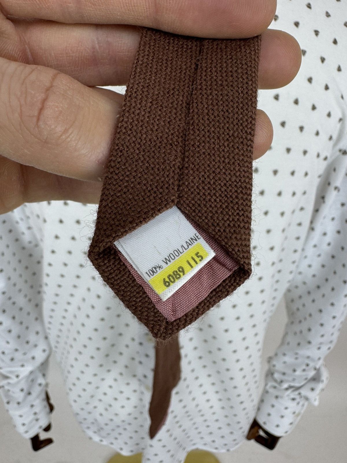 Saint Michael St. Michael Vintage wool ties Old money style brown tie Size ONE SIZE - 5 Thumbnail