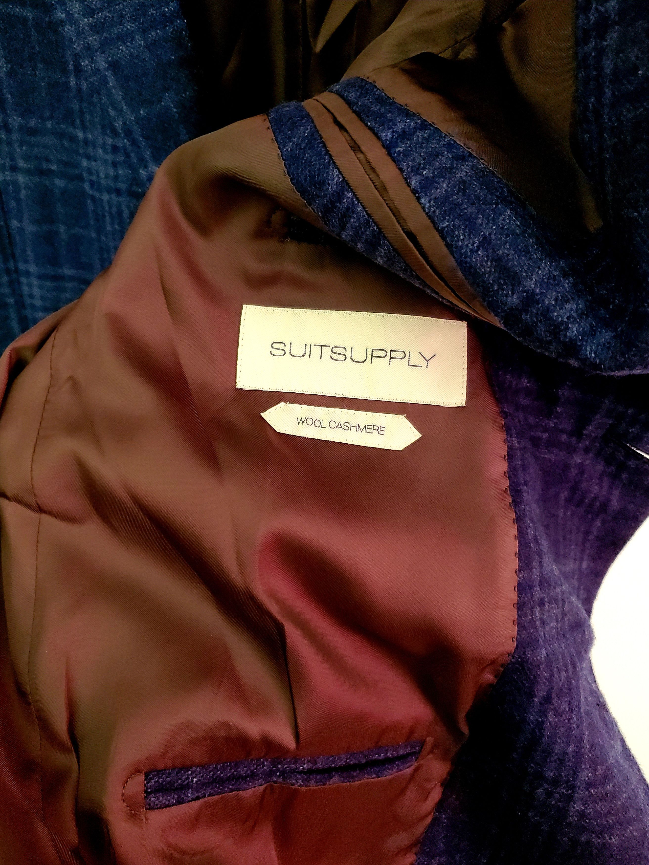 Suitsupply SUITSUPPLY x E. THOMAS Wool & Cashmere Checked Havana Blazer Size 48L - 3 Thumbnail