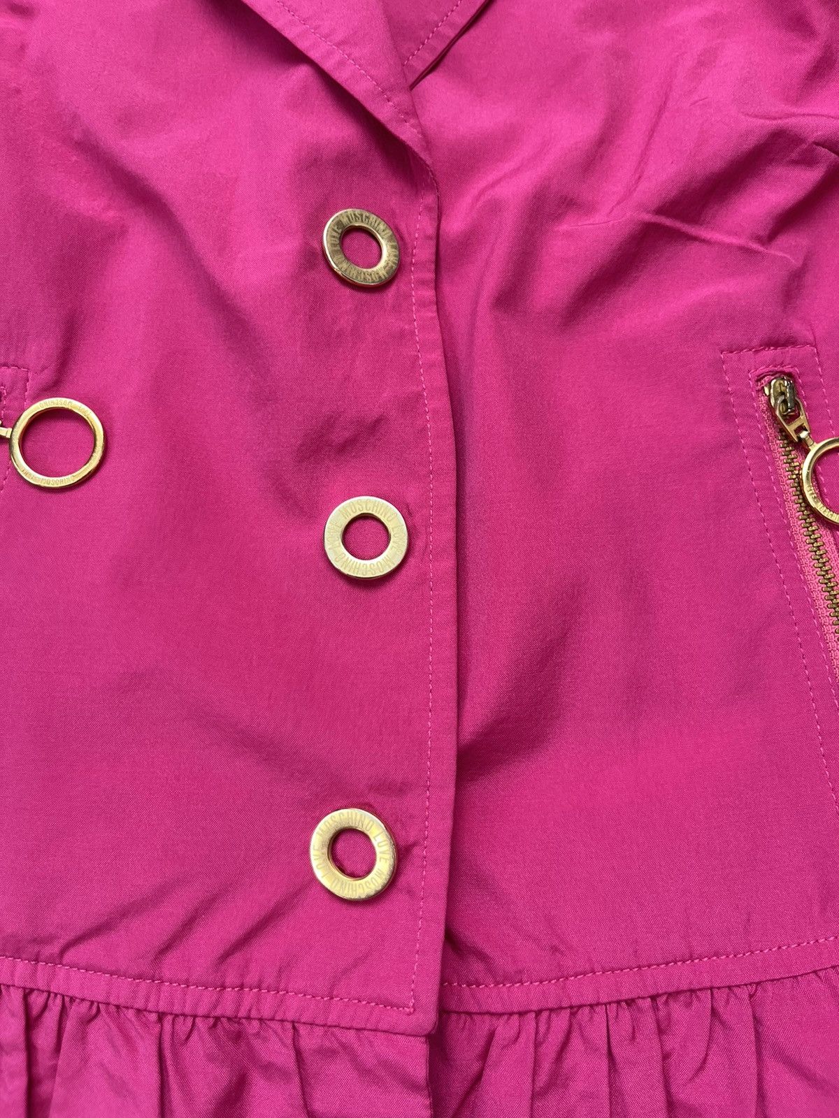 Moschino WMNS Love Moschino Pink Blazer Jacket Big Buttons Size M / US 6-8 / IT 42-44 - 2 Thumbnail