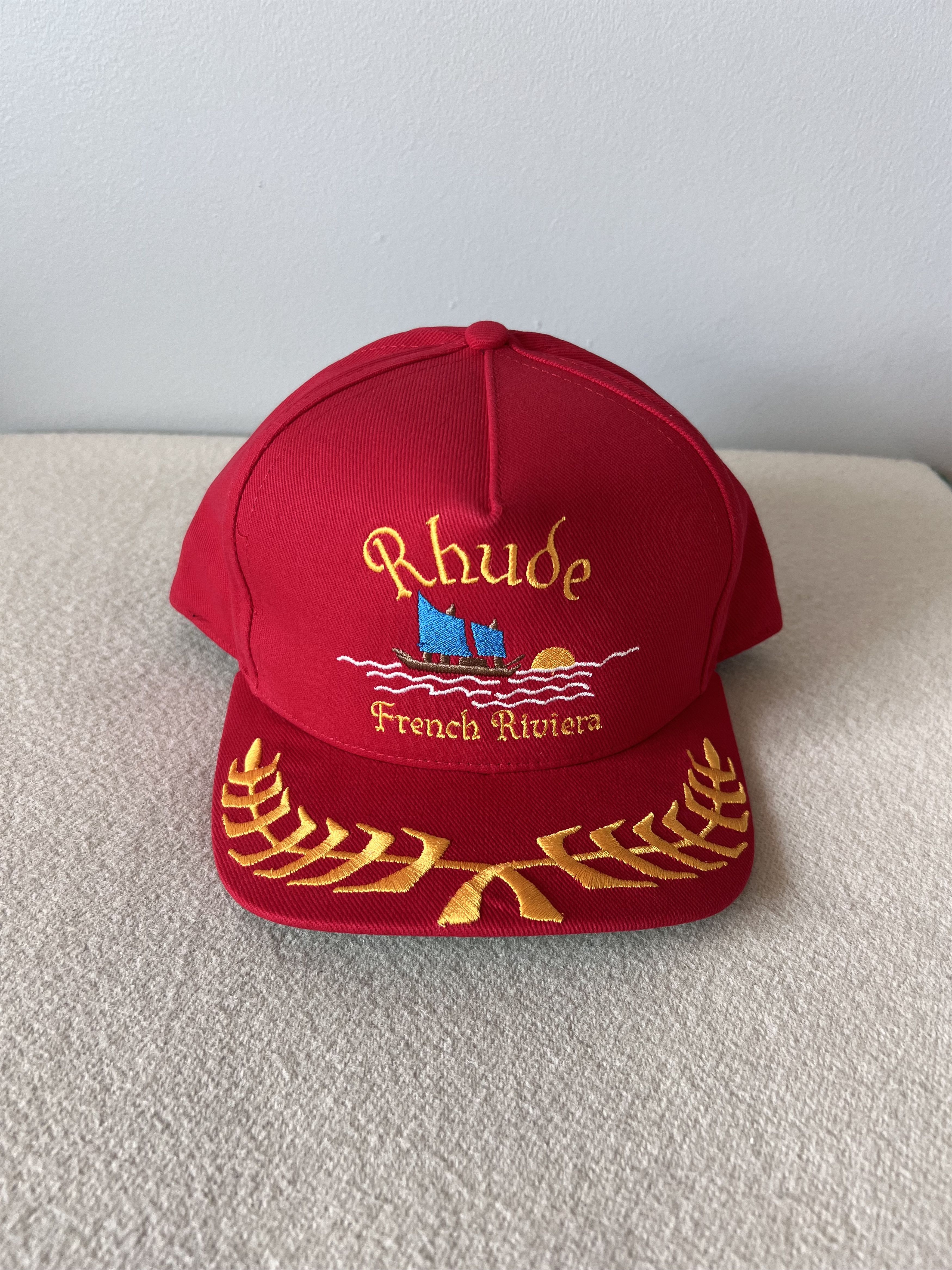 Rhude Rhude Riviera Sailing Hat in Red Size ONE SIZE - 1 Thumbnail