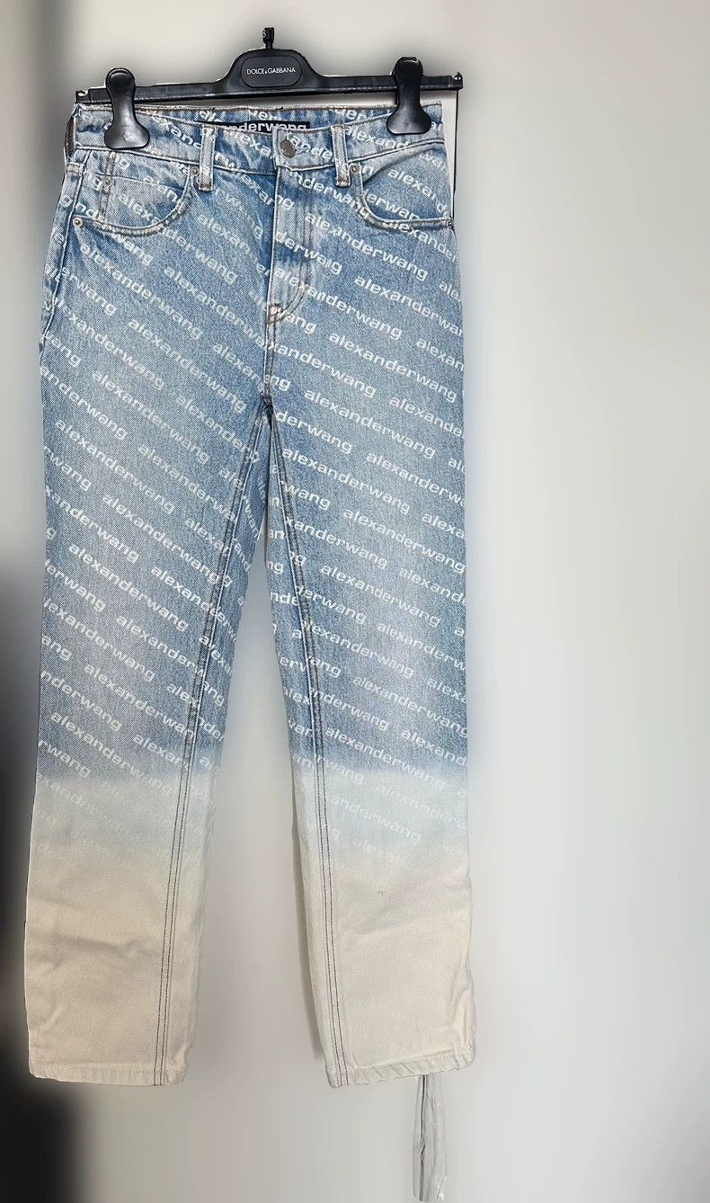 Alexander Wang Alexander Wang Printed Straight Jeans- Size 25" / US 0 / IT 36 - 1 Thumbnail