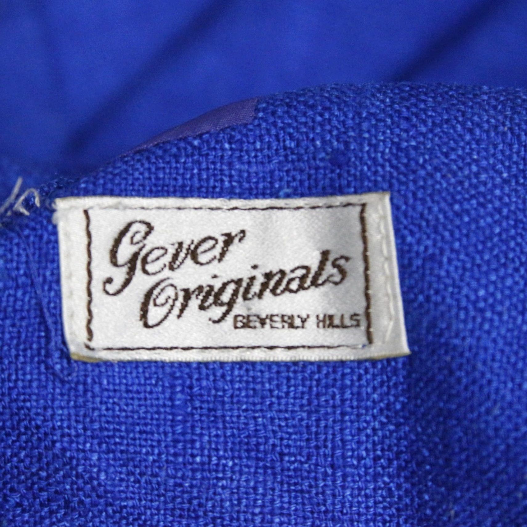 Vintage VINTAGE Gever Originals Women's Blazer Jacket Blue Tweed Gold Button Pockets Size M Linen Blend Short Size M / US 6-8 / IT 42-44 - 8 Thumbnail