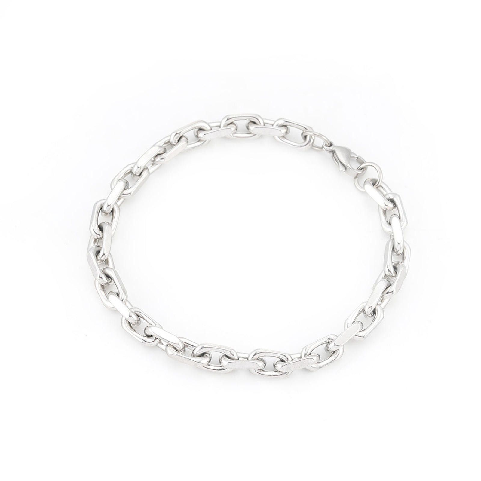 Japanese Brand Silver Chain Link Bracelet, Men's Stainless Steel Jewelry Size ONE SIZE - 4 Thumbnail