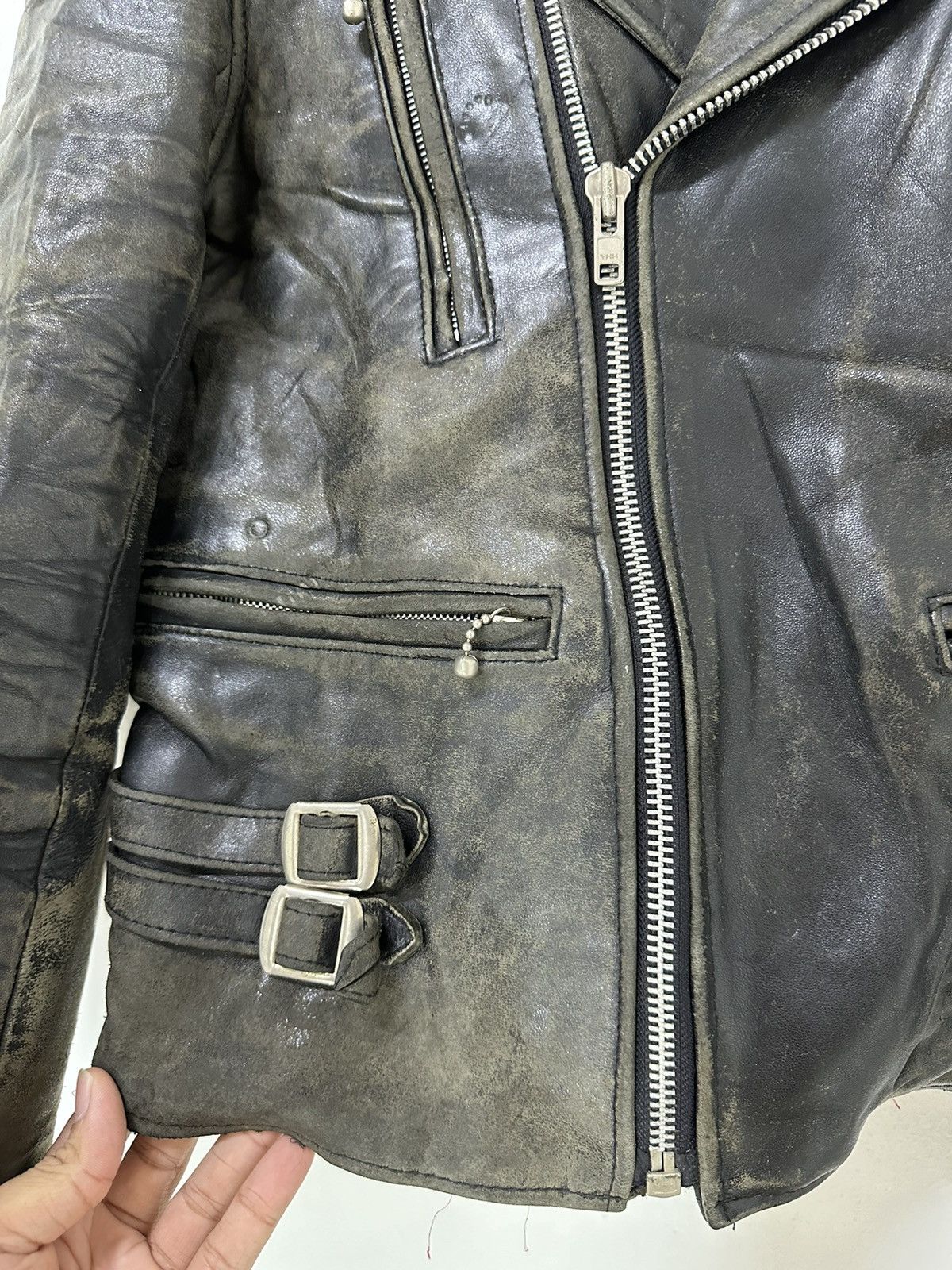 Seditionaries Seditionaries 666 Double Collar Leather Jacket Punk Jacket Size US S / EU 44-46 / 1 - 9 Thumbnail