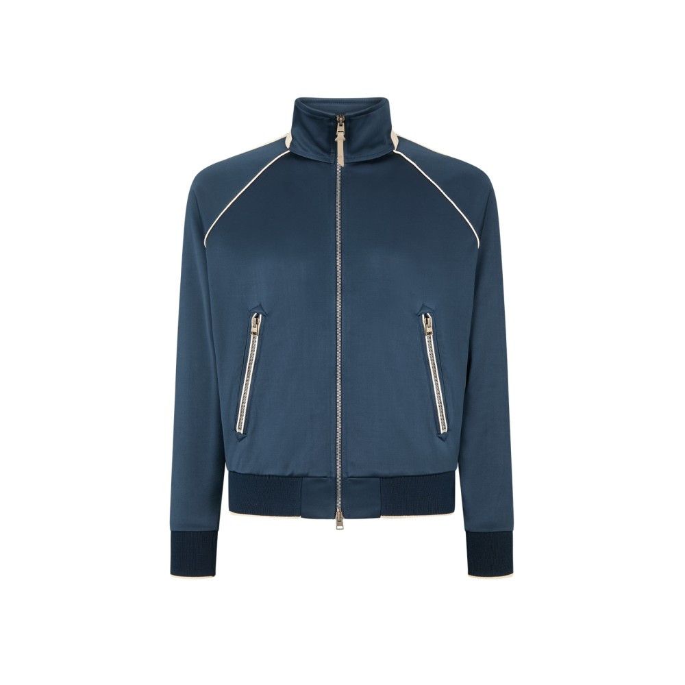 Tom Ford o1loc1c0326 JZL020 Contrast Side Stripe Jacket in Blue Size US M / EU 48-50 / 2 - 1 Thumbnail