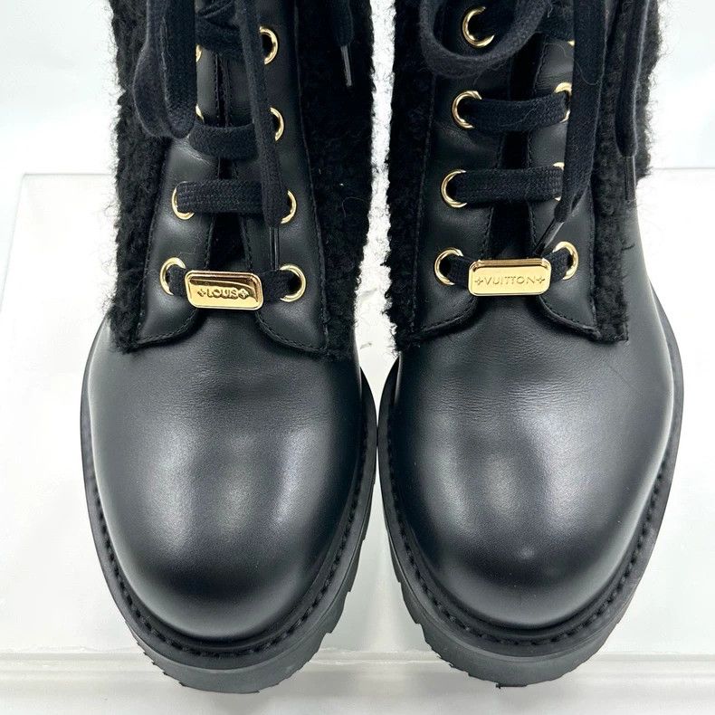 Louis Vuitton Louis Vuitton Lamb wool black large logo Doc Martens boots Size US 7.5 / IT 37.5 - 5 Thumbnail