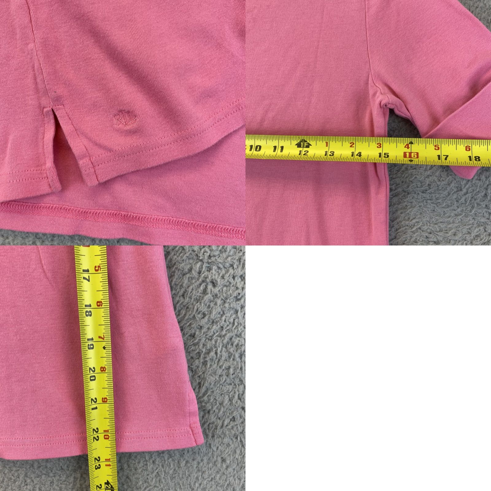 Ralph Lauren Ralph Lauren Women's T-Shirt Pink Square Neck Short Sleeve M Pullover Cotton 100% Regular Casual Modern Vintage No - Men? Girls? Size M / US 6-8 / IT 42-44 - 8 Thumbnail