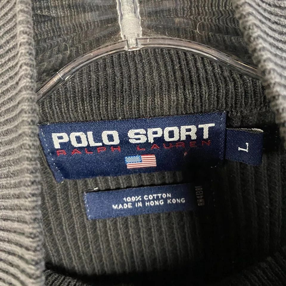 Other Polo Sport 1/4 Zip Pullover Waffle Knit Men's Large Gray L Size US L / EU 52-54 / 3 - 4 Thumbnail