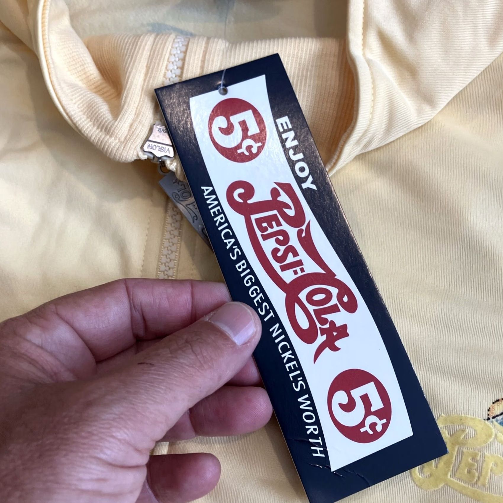 Vintage Pepsi Cola Yellow Full Zip Track Jacket Official Baseball NWT Men's XXL Size US XXL / EU 58 / 5 - 3 Thumbnail