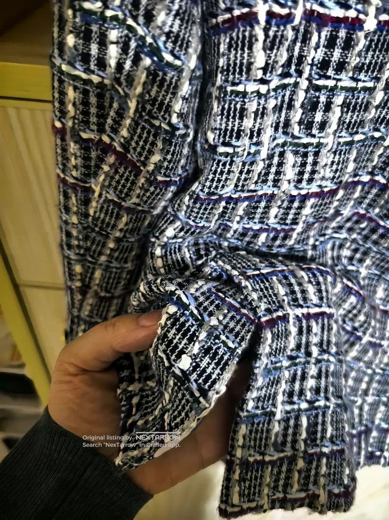 Thom Browne Thom Browne Multi Wool Silk Striped Plaid Fitted Blazer Size Size L / US 10 / IT 46 - 7 Thumbnail
