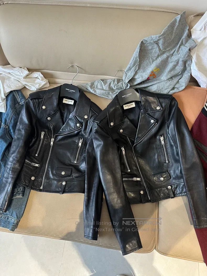 Saint Laurent Paris Saint Laurent Paris Motorcycle Zip Leather Jacket Size XS / US 0-2 / IT 36-38 - 1 Thumbnail