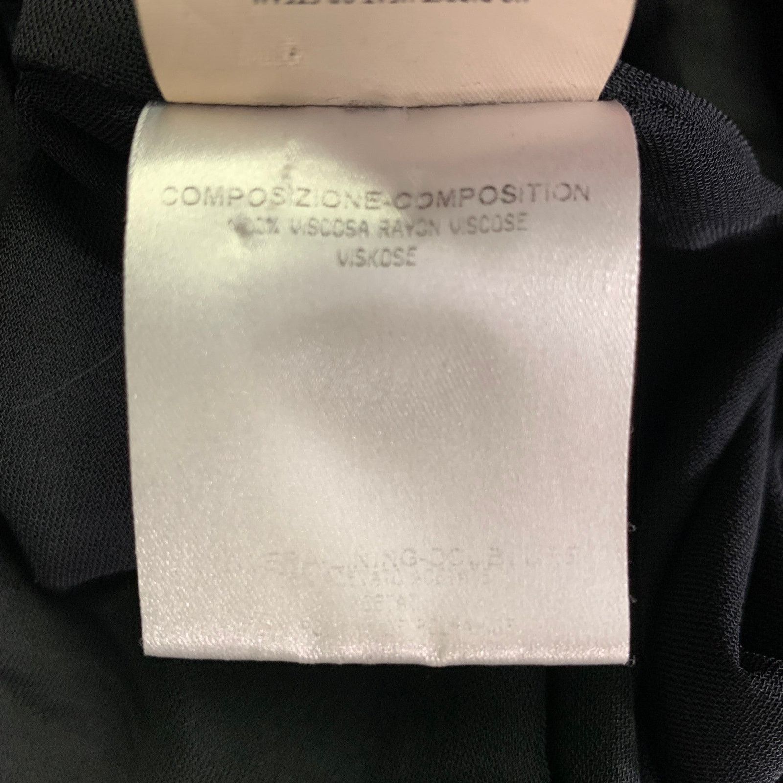 Gucci GUCCI Size L Black Viscose V-Neck Midi Dress Size L / US 10 / IT 46 - 7 Thumbnail