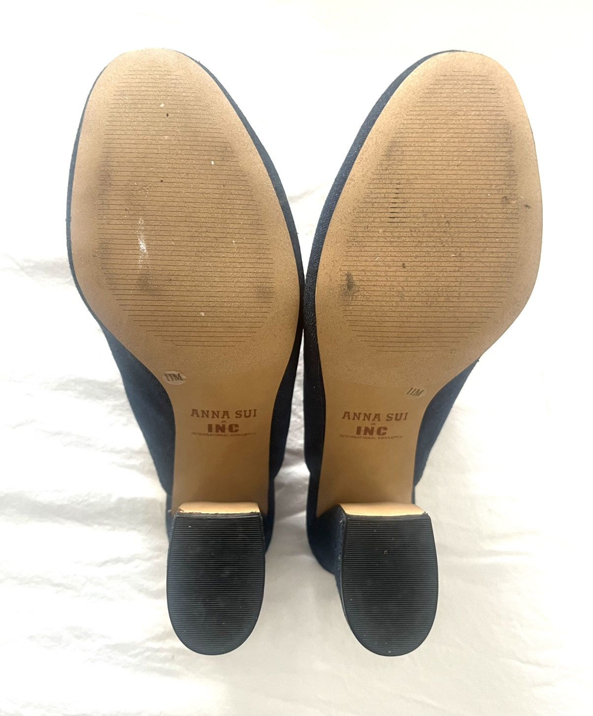 Anna Sui Denim slip on heel with bead icon Size US 12 / IT 42 - 4 Thumbnail