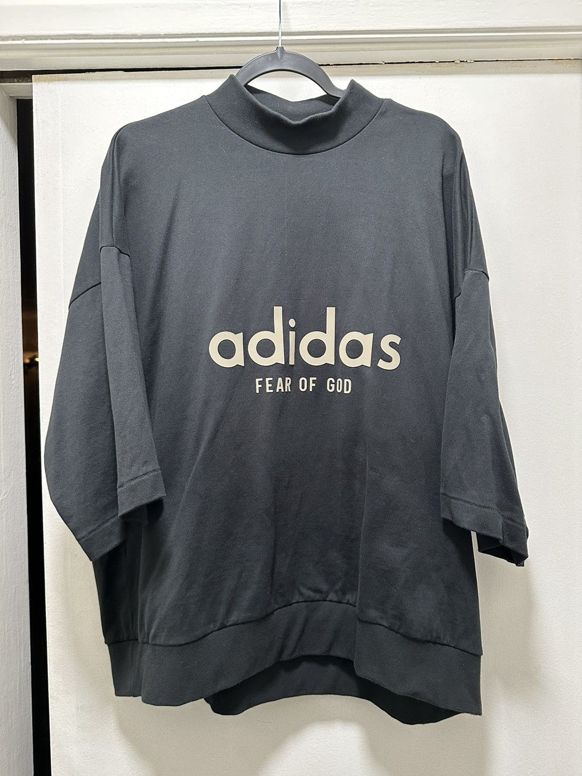 Adidas Fear of God Athletics HEAVY JERSEY 3/4 MOCK TEE | Grailed