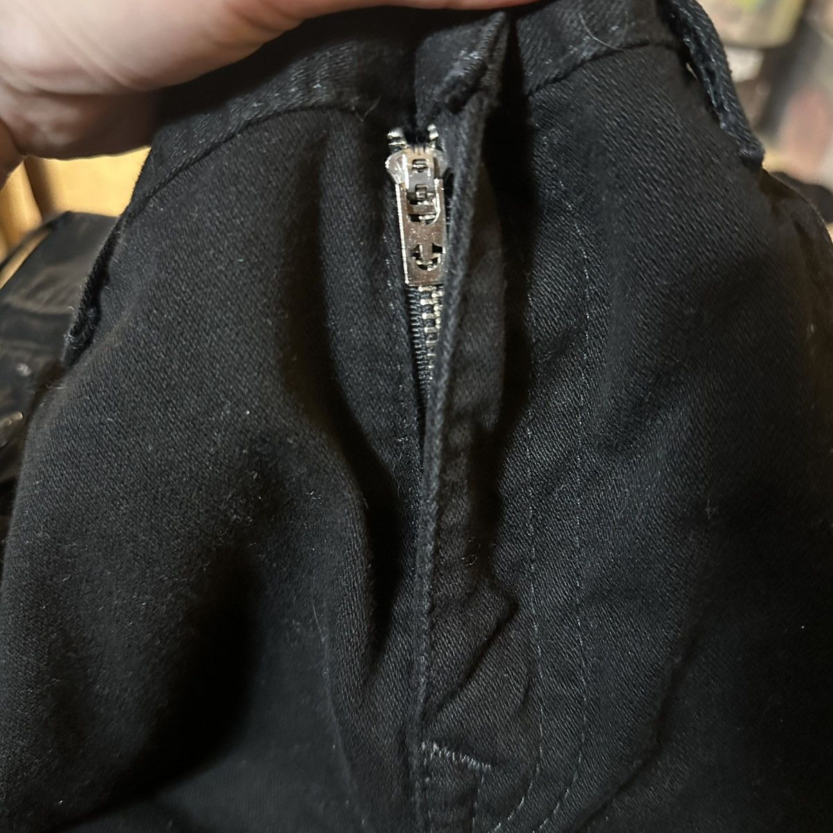 Other × True Religion Y2K Men’s True Religion All Black Denim Skinny Flap Jeans Size US 36 / EU 52 - 6 Thumbnail