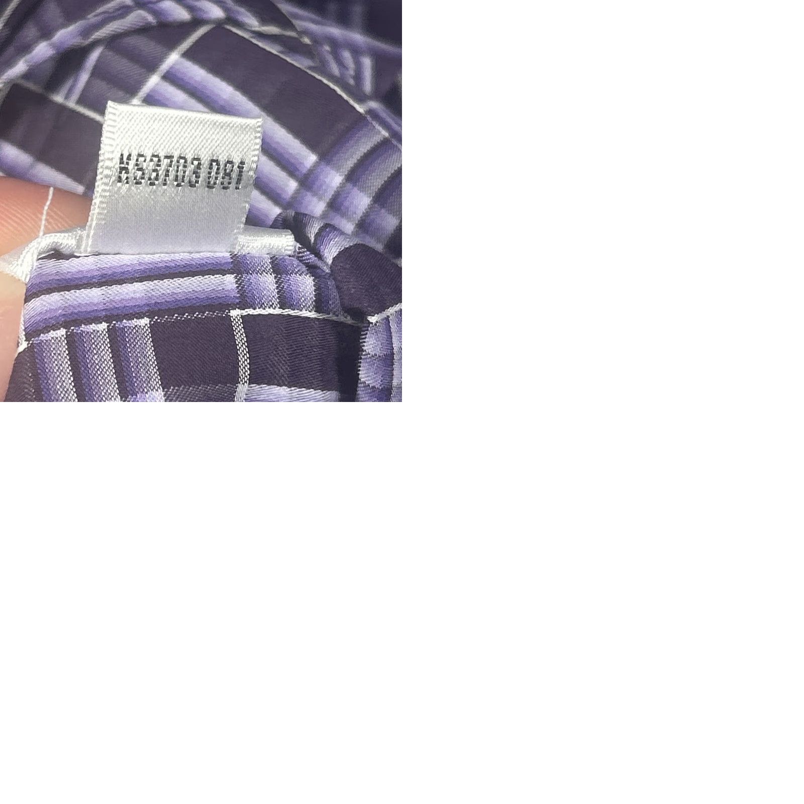 BUGATCHI Bugatchi Uomo Shirt XL Purple Cotton Long Sleeve Button-Up Flip Cuff Geometric Mens Size US XL / EU 56 / 4 - 10 Thumbnail