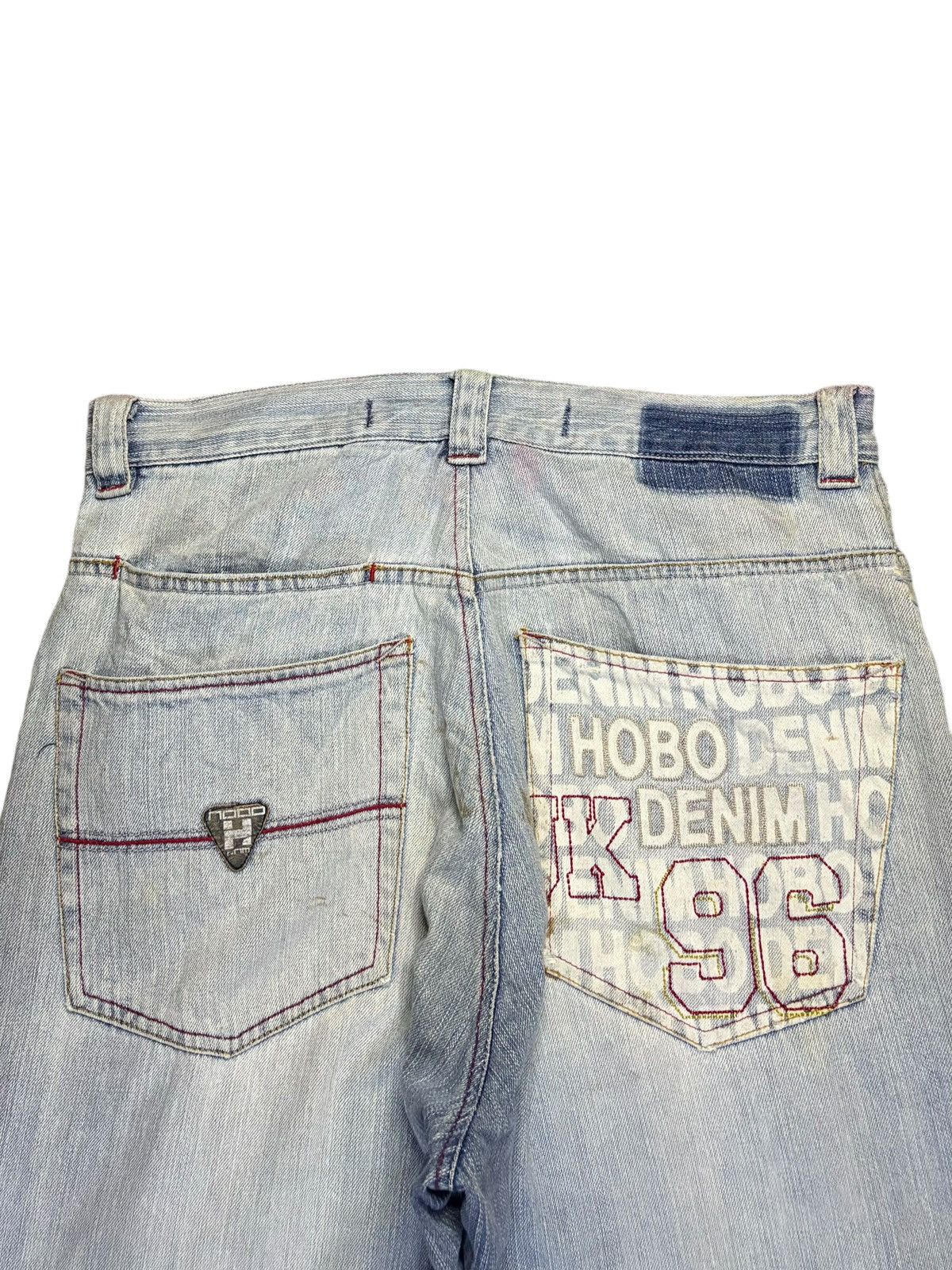 Hobo Vintage Hobo Embroidered Double Knee Baggy Cargo Jeans Size US 33 - 8 Thumbnail