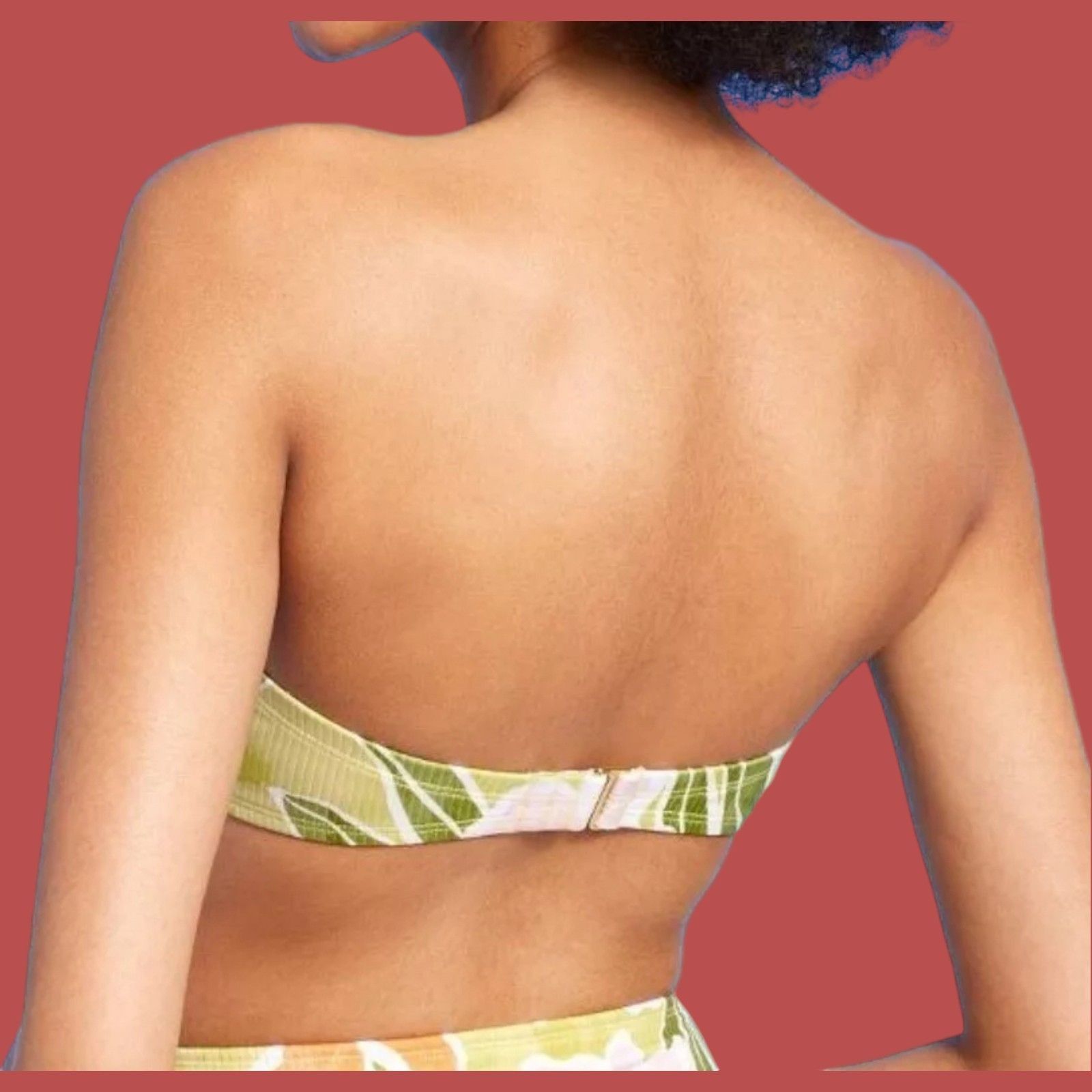 Other Shade & Shore - Women's Ribbed Hidden Underwire Bandeau Biki Size ONE SIZE - 2 Thumbnail