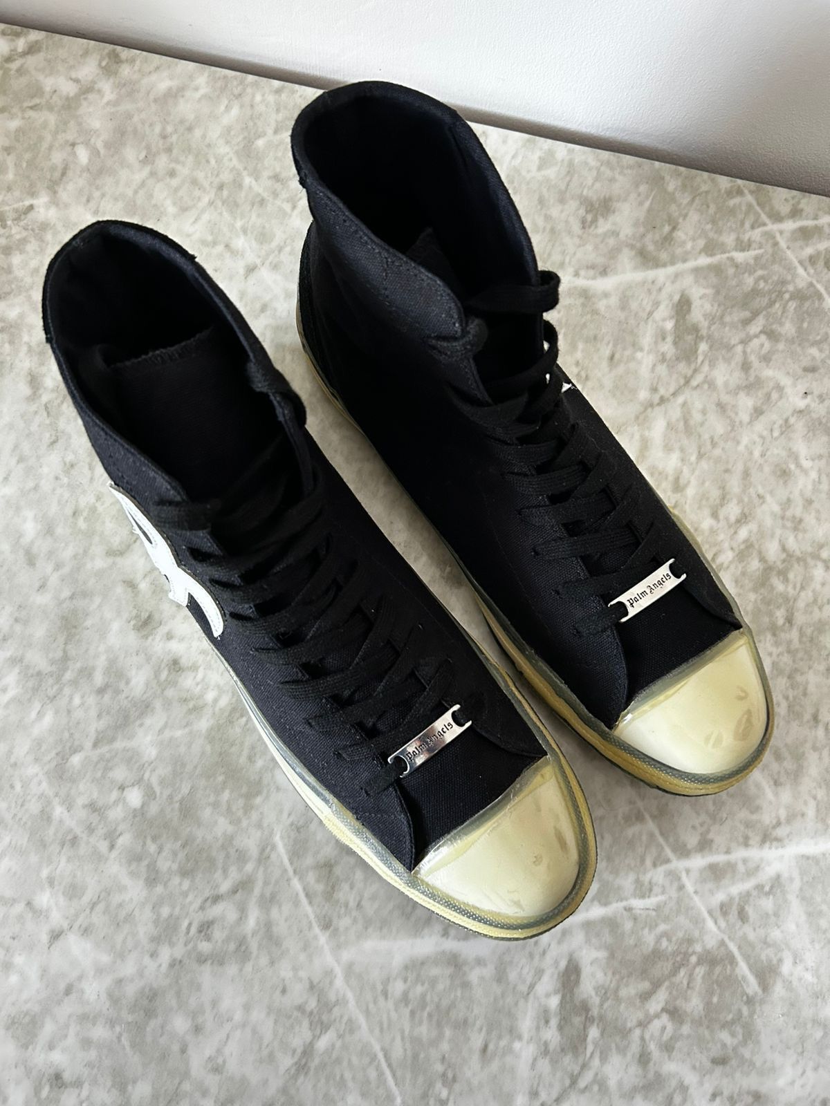 Palm Angels Palm Angels sneakers vulcanized high top black canvas Size US 9.5 / EU 42-43 - 3 Thumbnail