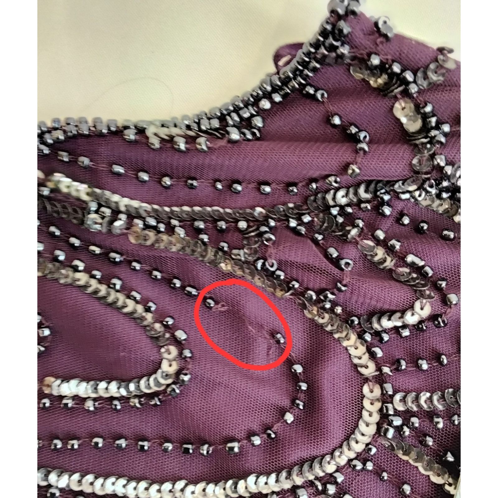 Other Pisarro Nights Carbon Beaded Dress Women's 10 Purple NWT Size L / US 10 / IT 46 - 6 Thumbnail
