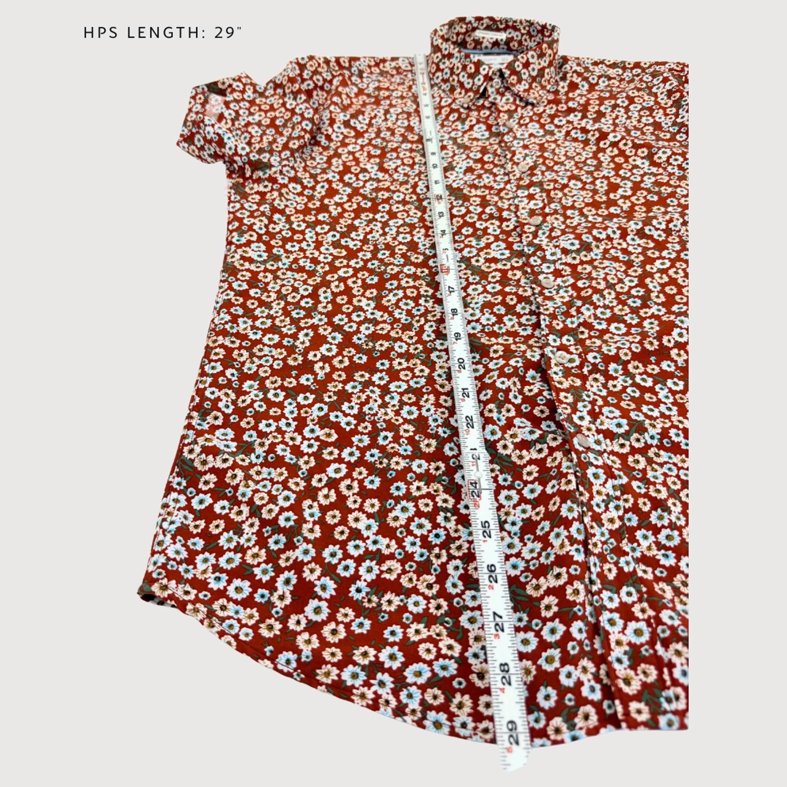 Denim & Flower Denim & Flower Floral Button Shirt Burgundy L Size US L / EU 52-54 / 3 - 9 Thumbnail