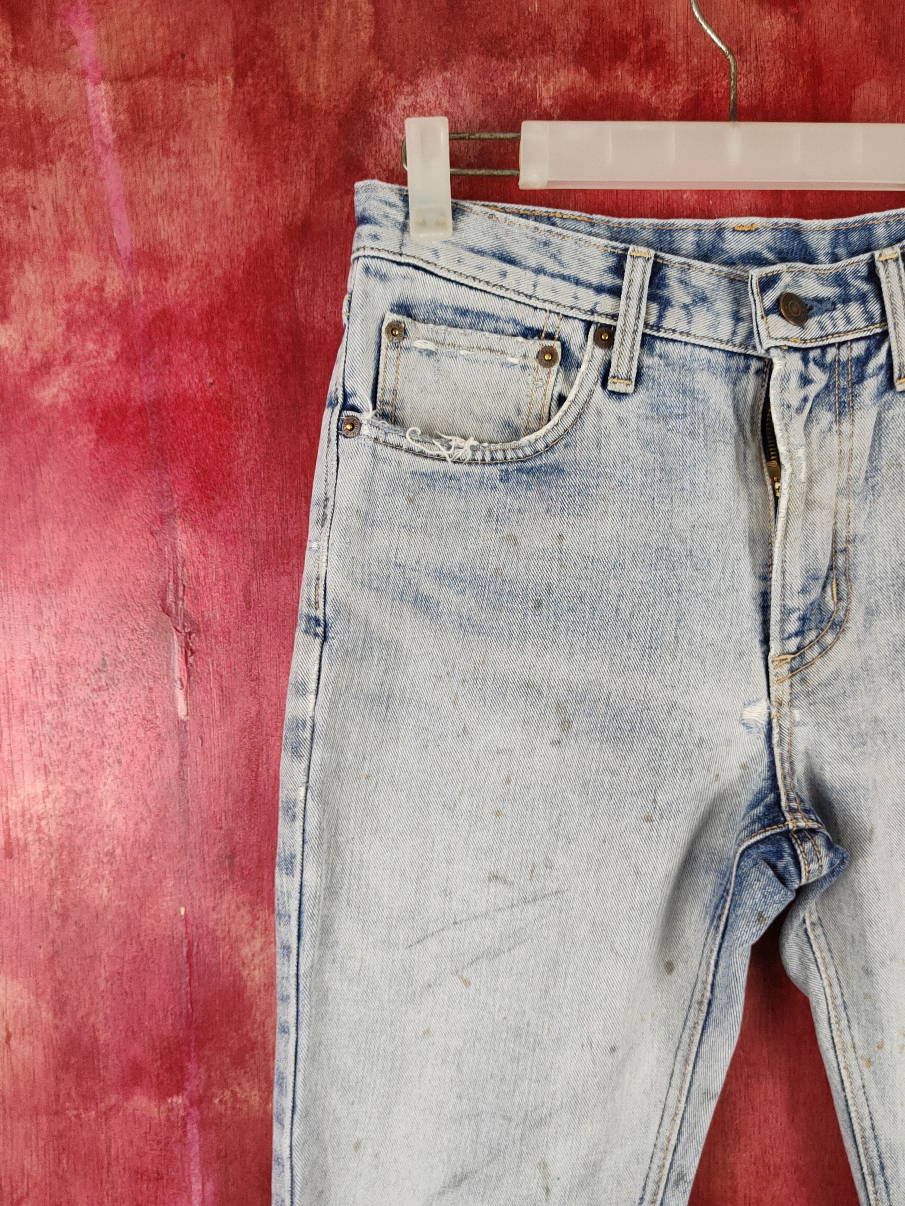 Edwin Edwin Blue Faded distressed ripped Denim #S1601 Size US 29 - 3 Thumbnail