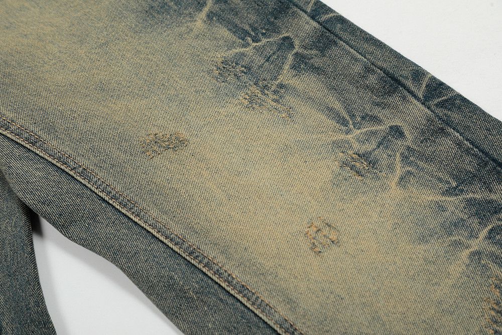 Vintage American-style distressed straight-leg flared jeans for men Size US 32 / EU 48 - 5 Thumbnail