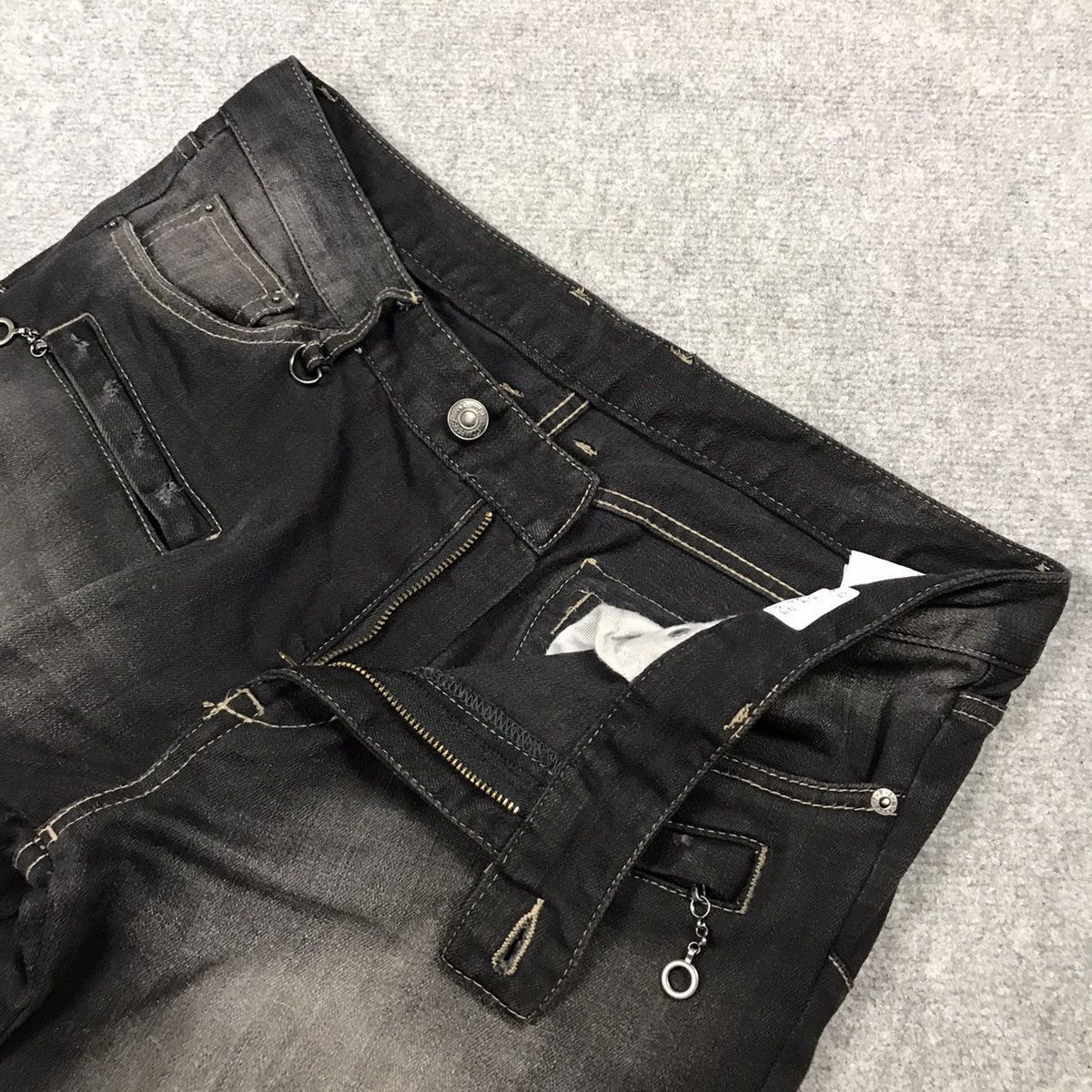 If Six Was Nine × PPFM × Tornado Mart 🔥PPFM BLACK PUNK JAPAN BIKER STYLE DENIM PANTS Size US 32 / EU 48 - 16 Thumbnail