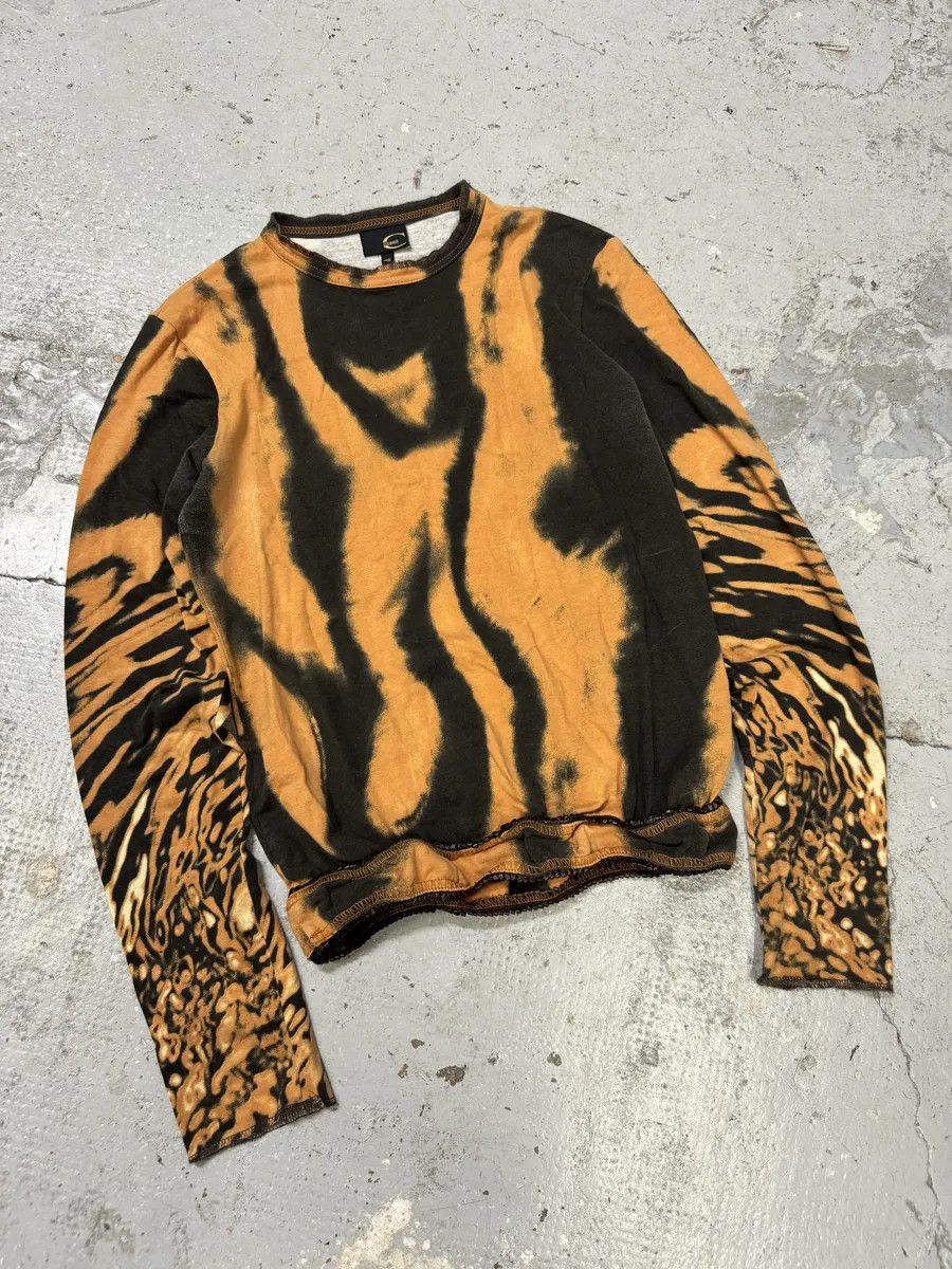 Just Cavalli SS2002 Cavalli Orange & Black Hallucination Longsleeves Size XS / US 0-2 / IT 36-38 - 6 Thumbnail