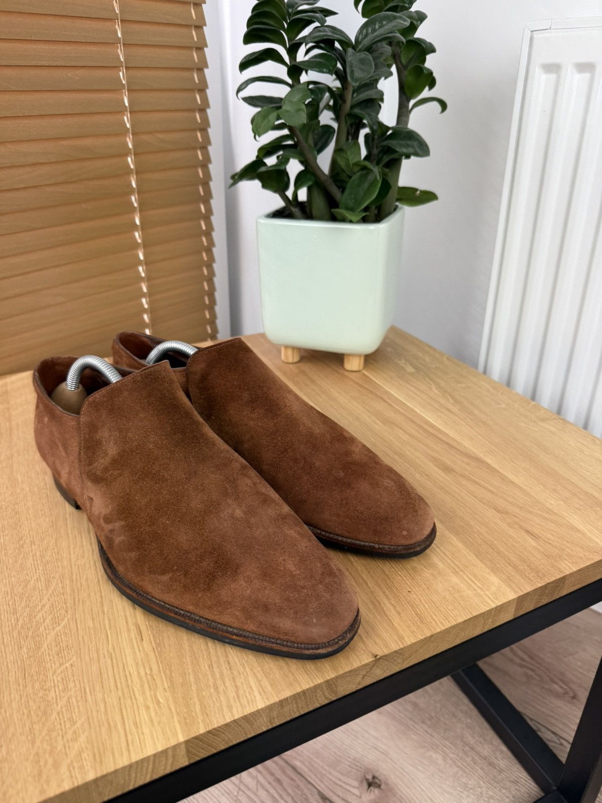 Crockett & Jones CROCKETT & JONES Loafers Brown Suede Leather Shoes Made in 🇬🇧 Size US 10 / EU 43 - 9 Thumbnail