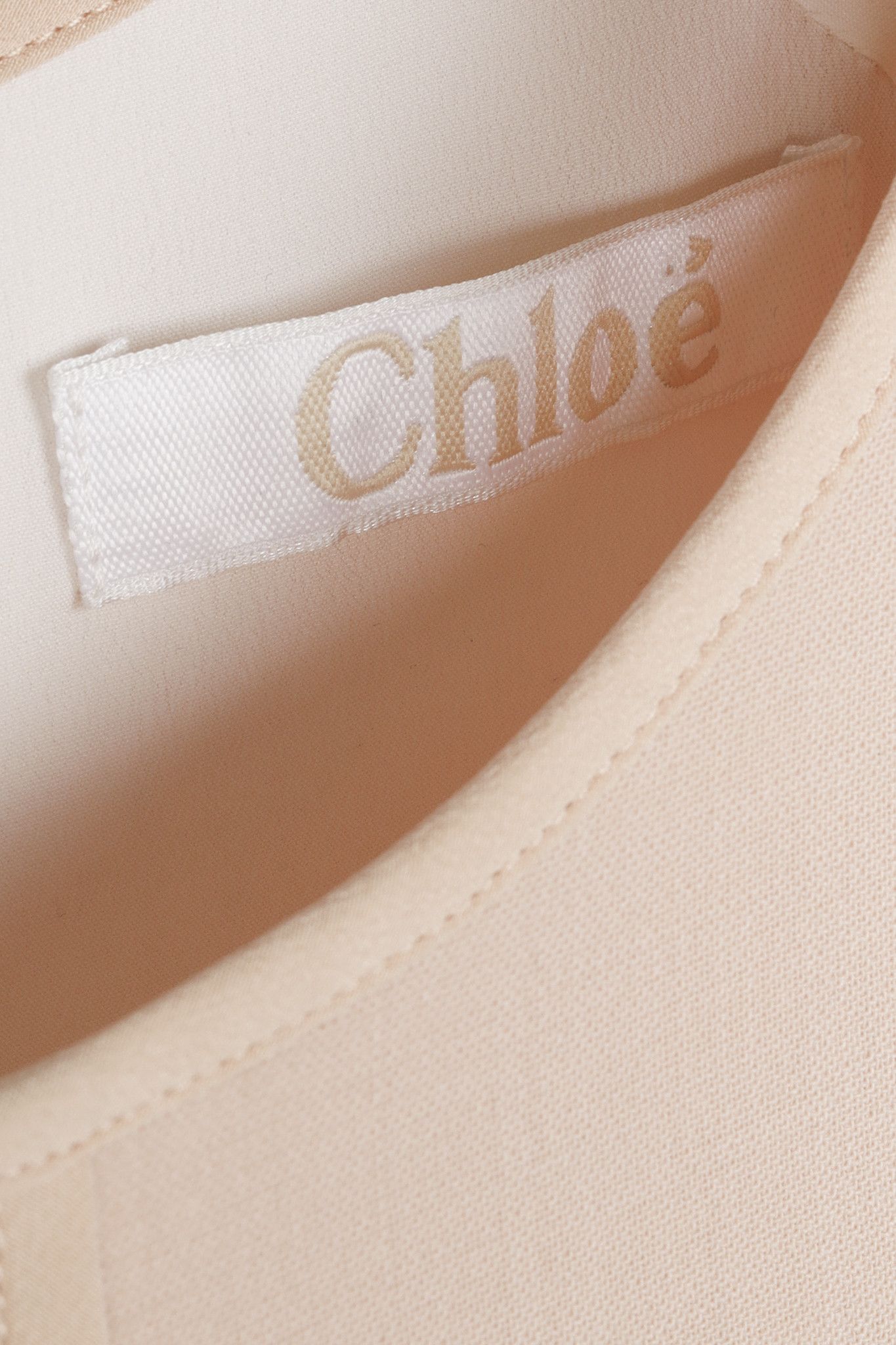 Chloe Chloe Brown Delight Wool Piped Long-Sleeve Dress Size S / US 4 / IT 40 - 4 Thumbnail