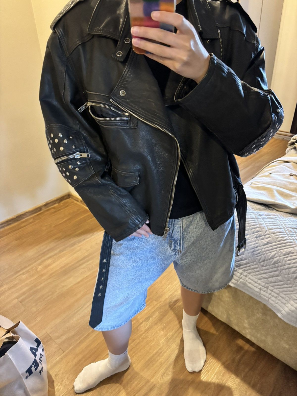 Vintage Real Leather Jacket Size XXL / US 16-18 / IT 52-54 - 13 Thumbnail