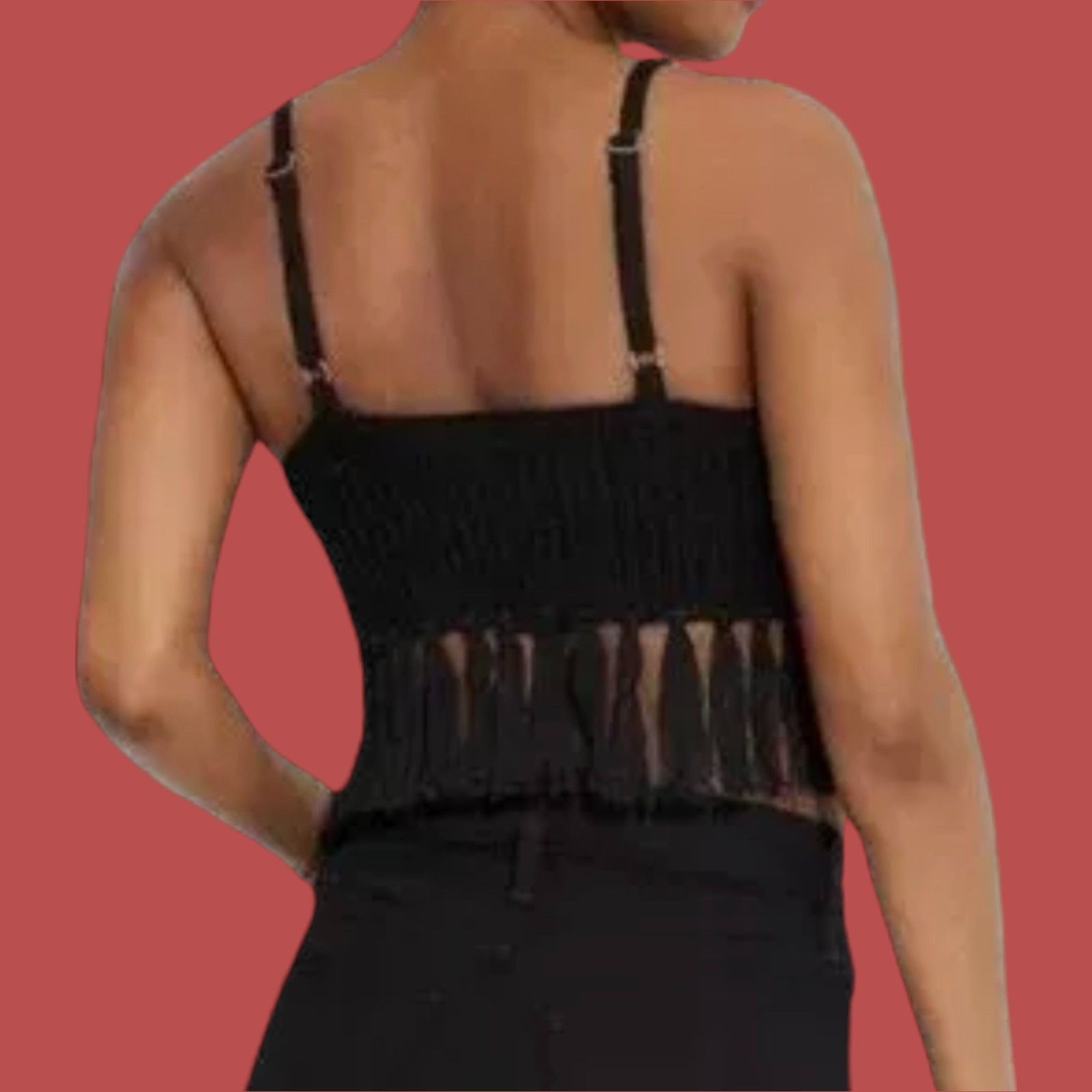 Other Wild Fable - Women's Knitted Tank Top Camisole - Black - XXL Size XXL / US 16-18 / IT 52-54 - 2 Thumbnail