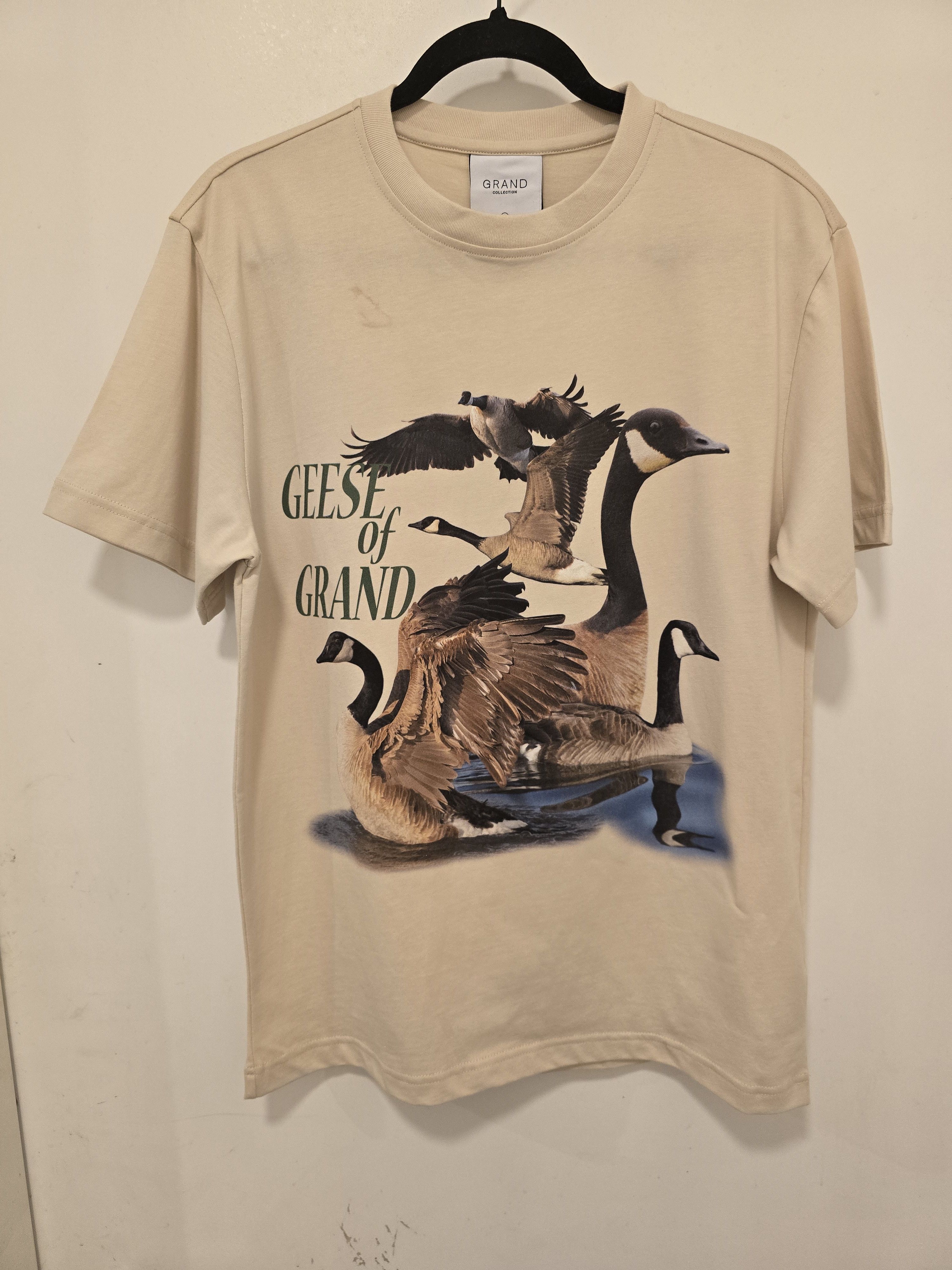 Other Grand Collection Beige Geese of Grand M Cotton T-Shirt Size US M / EU 48-50 / 2 - 2 Thumbnail
