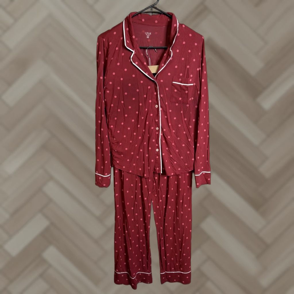 Gap VINTAGE not applicable; but we start with most relevant: Gap Lounge Set Women XS Red Love Polka Dot Pajama Pant & Shirt Set Size XS / US 0-2 / IT 36-38 - 1 Thumbnail