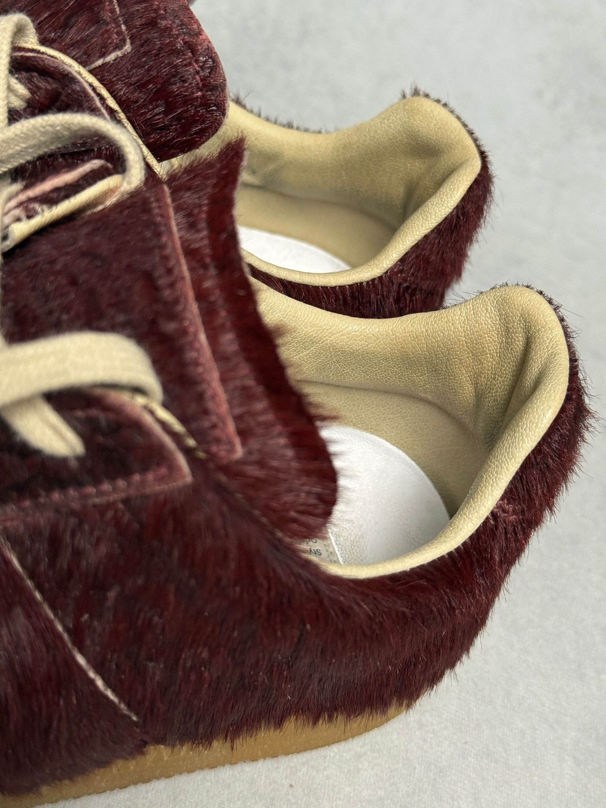 Maison Margiela Maison Margiela Pony Hair GAT Sneaker Burgundy (Sample) Size US 7 / EU 40 - 10 Thumbnail