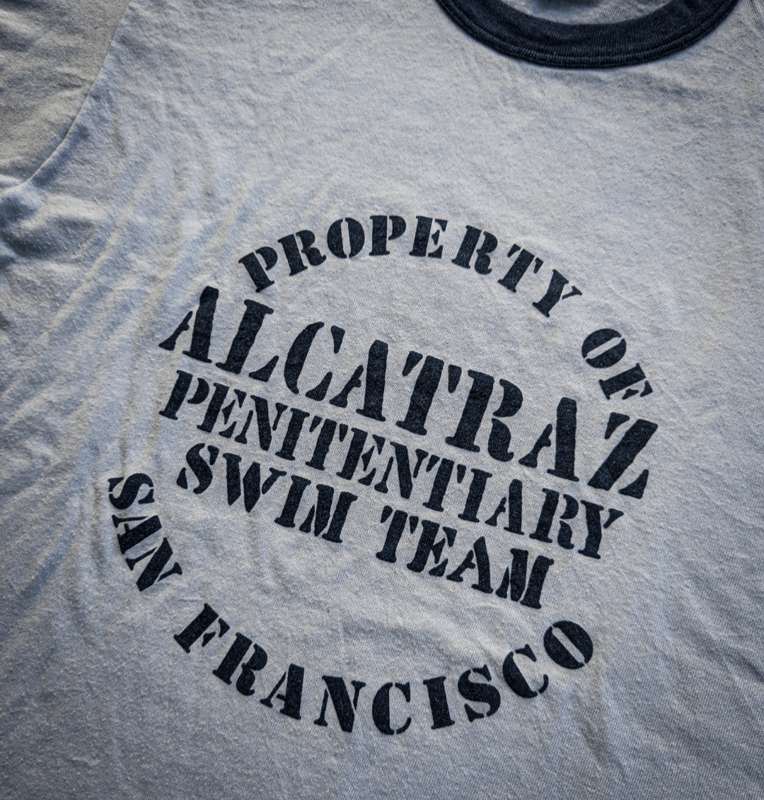 Vintage Vintage 80's Alcatraz Penitentiary Swim Team Ringer Size US M / EU 48-50 / 2 - 6 Thumbnail