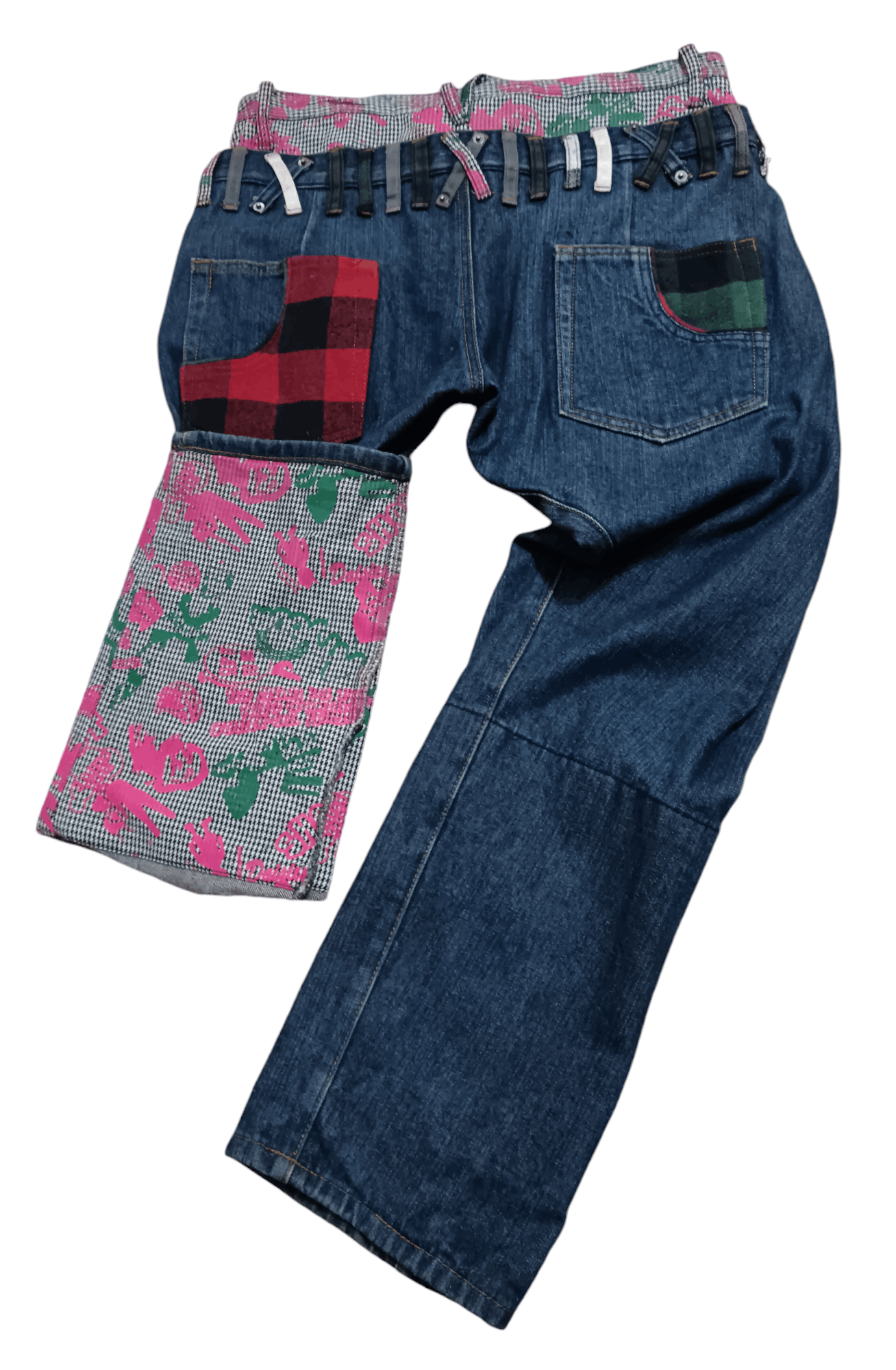 If Six Was Nine × Japanese Brand × Seditionaries UP START TARTAN DOUBLE WAIST MULTIPOCKET JEANS Size US 33 - 4 Thumbnail