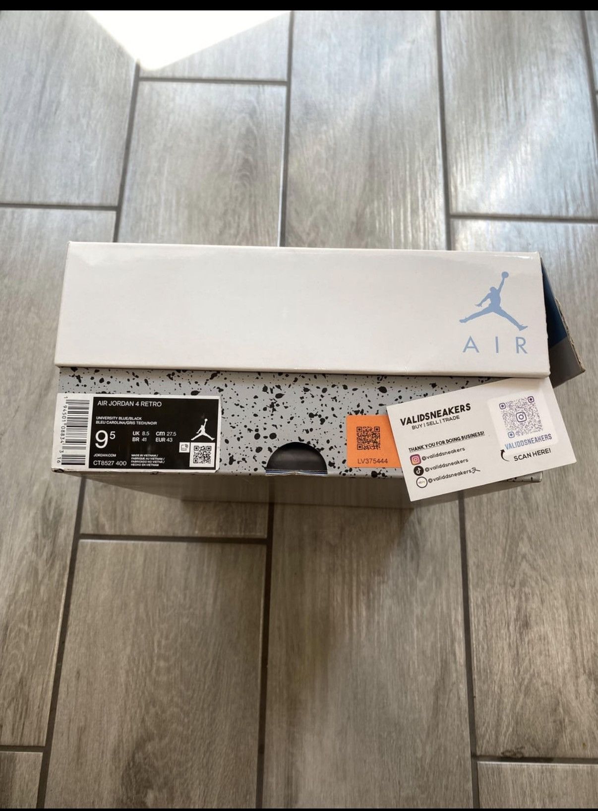 Jordan Brand Jordan 4 Retro University Blue Size US 12 / EU 45 - 8 Thumbnail