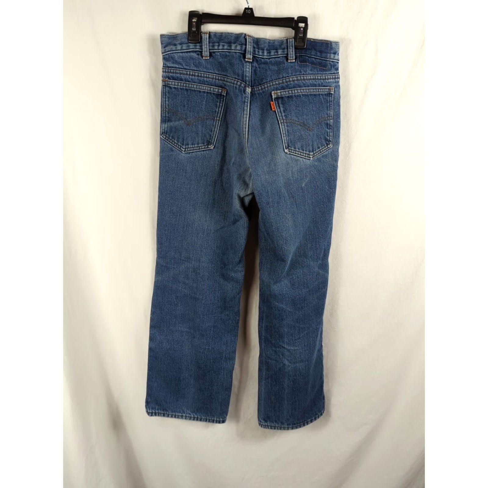 Levi's VINTAGE Levi's 500 Series Jeans Bootcut 34x29 Blue Flannel Lined Orange Tab Mens 80s Size US 34 / EU 50 - 6 Thumbnail