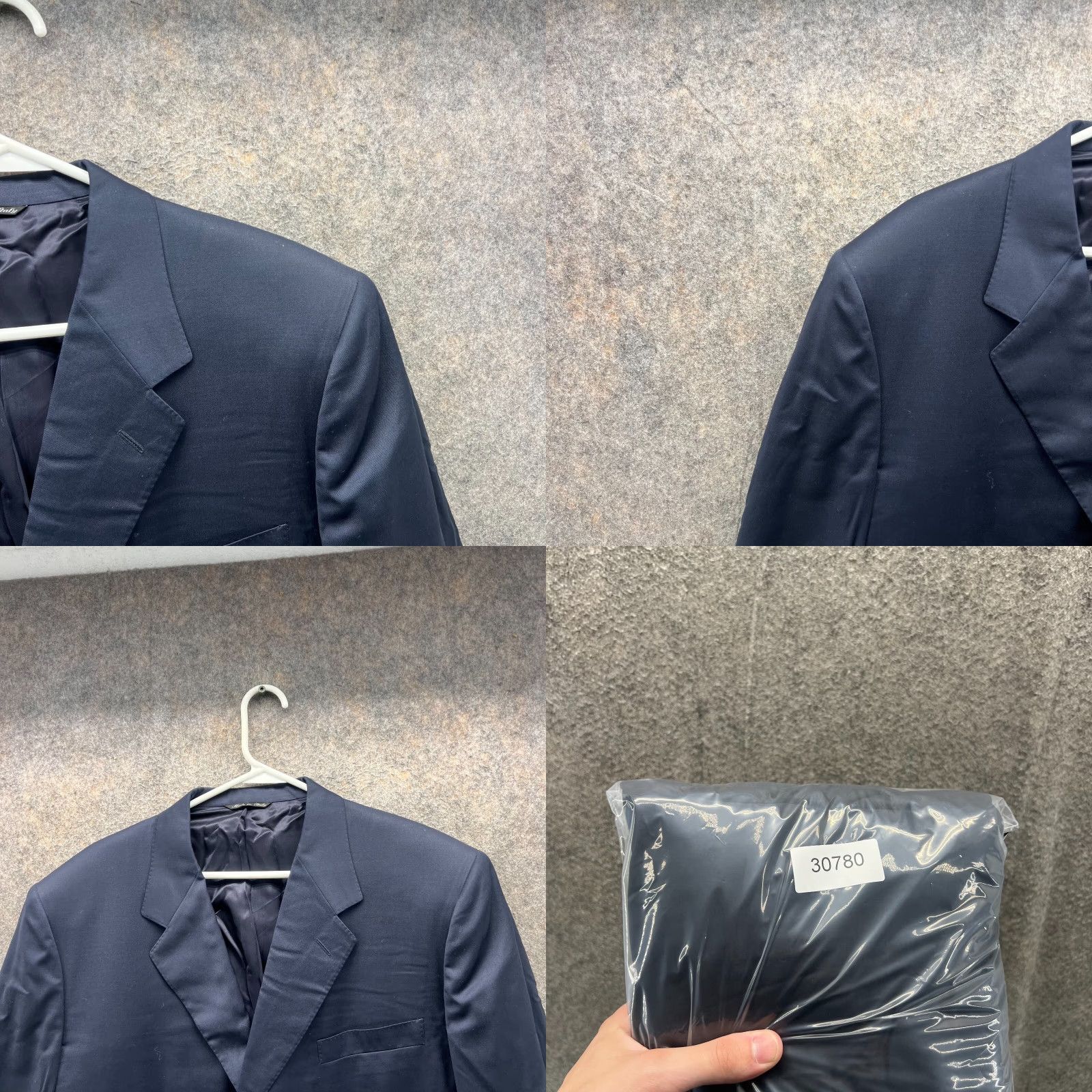 Canali Canali Blazer Mens 44 Blue Navy Single-Breasted Sport Coat Jacket Rayon Italy Regular Jacket/Coat Length Regular Men’s 44R 54EUR Size 44R - 8 Thumbnail
