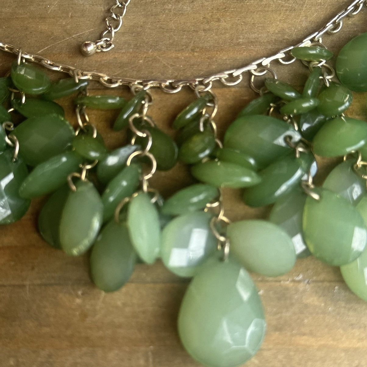 Other Green faceted teardrop shaker necklace Size ONE SIZE - 2 Thumbnail