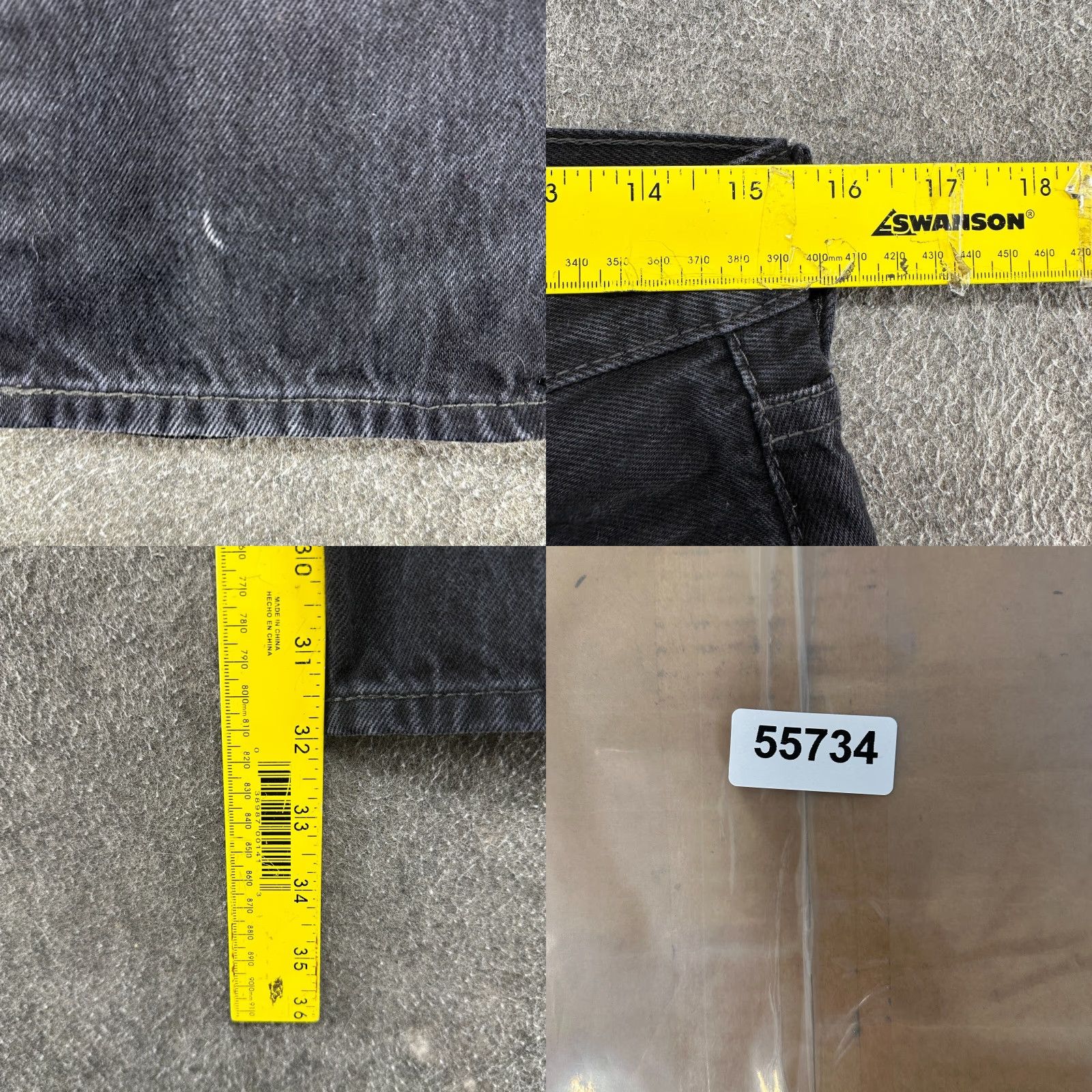 Levi's Levi's 501 Jeans Mens 30x32 Black Dark Wash Straight Leg Regular Fit Button Fly 5-Pocket Denim Cotton Spring Fall Winter Summer Mens Regular Jeans Size US 30 / EU 46 - 9 Thumbnail
