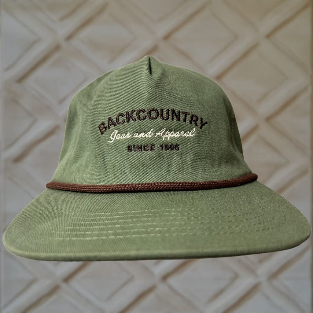 Vintage VINTAGE Backcountry Gear And Apparel SnapBack Rope Hat Fly Fishing Adventure Hat Unisex Adults One Size Green Snapback Fish Hat Womens? Size ONE SIZE - 1 Thumbnail