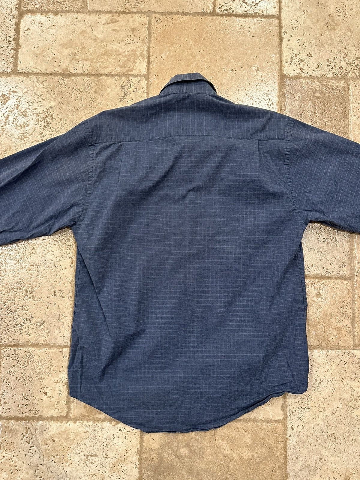 Croft & Barrow × Vintage Vintage Croft & Barrow Blue Checker Button Up Collard Shirt Size US S / EU 44-46 / 1 - 8 Thumbnail