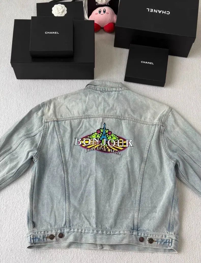 Balenciaga Balenciaga Iron tower embroidery denim jacket Size XS / US 0-2 / IT 36-38 - 2 Thumbnail