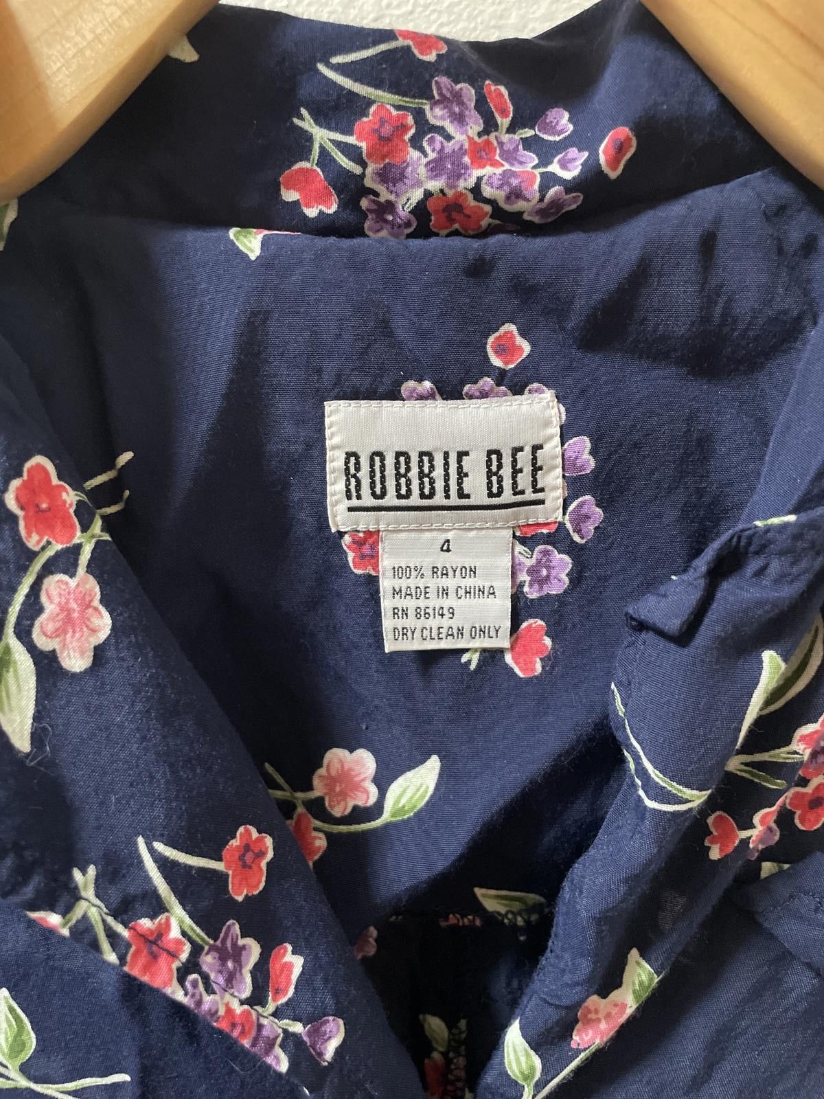 Other Robbie Bee Summer Dress Women's 4 Blue Sleeveless Floral Size S / US 4 / IT 40 - 3 Thumbnail