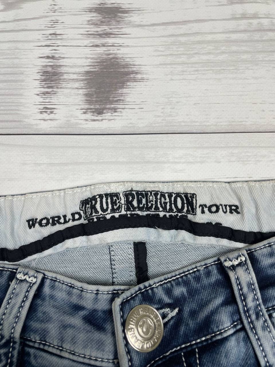 True Religion Y2K Grey Blue Distressed Jeans True Religion Aesthetic Size US 36 / EU 52 - 15 Thumbnail