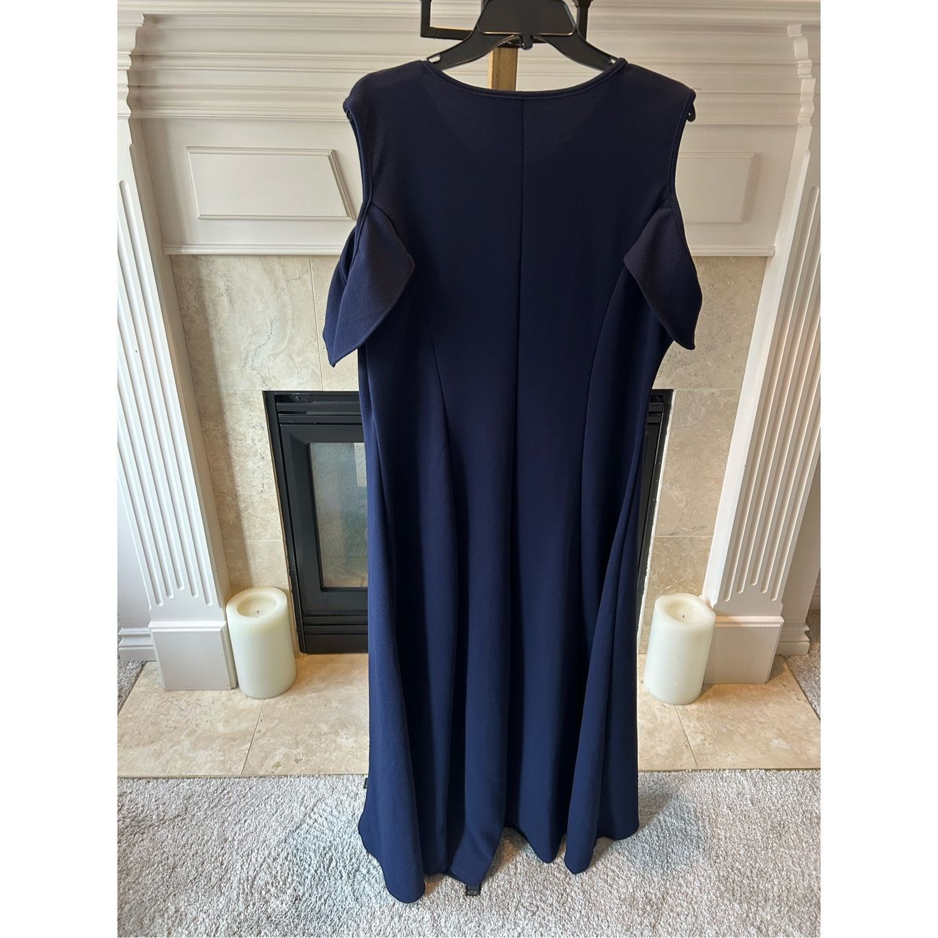 Other 24seven Comfort Apparel Ruffle Cold Shoulder Maxi Dress, For Size 3XL / US 20-22 - 7 Thumbnail