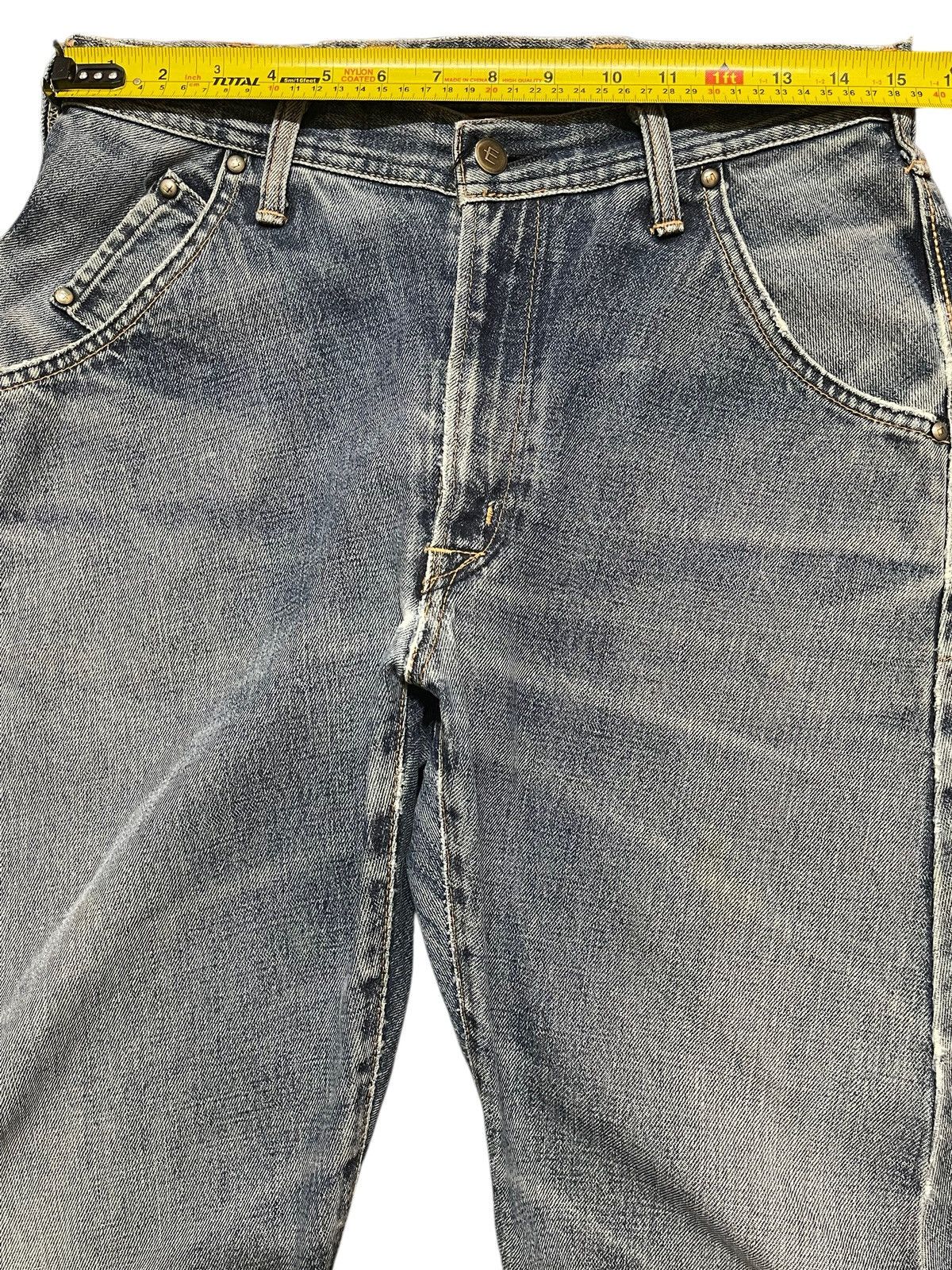 Edwin Vintage Edwin E-Function Blue Faded Wash Clawmark Loose Fits Size US 30 / EU 46 - 13 Thumbnail